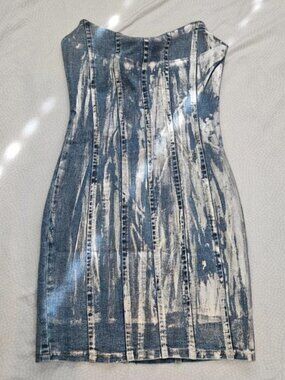 Dress, Blanc, S, Jean/Silver